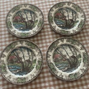 Johnson Brothers Multicolor Scenic Desert Plates set of 4
